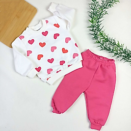 Kalp Desen 3 İplik Takım / Kışlık