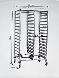 Bulaşık Toplama İnox 304 30 Tepsi Kapasiteli 2'li