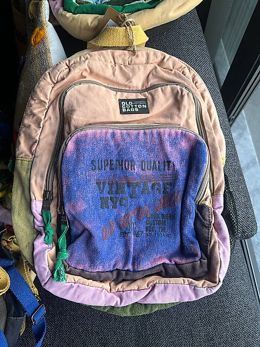 Old Cotton Cargo 5017-1 new Pathcwork Çok Bölmeli Günlük Sırt Çantası
