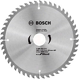 Bosch Daire Testere Bıçağı Eco Ahşap 190x30 mm 48 Diş (10 Adet)
