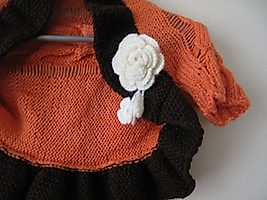 Knitted Orange Shrug