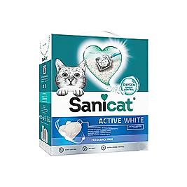 Sanicat Active White Ultra Topaklanan İnce Taneli Kedi Kumu (10 L)