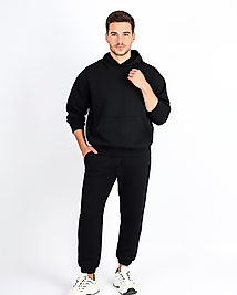 Erkek Sweatshirt | Özel Kalıp Siyah Sweatshirt