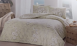 Taç Lily Çift Kişilik Bej Nevresim Takımı