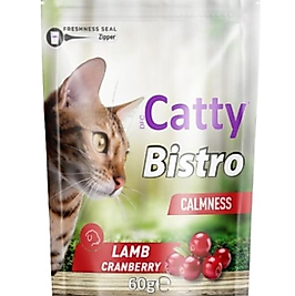Catty Bi̇stro Saki̇nleşme Kuzulu Kızılcıklı Kedi̇ Ödülü 60gr X 12 Adet