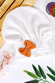 Kadın Bone Havlu Turuncu FİYONK Modelli