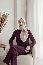 Düz Kristal Kumaş Eşarp - Kaymaz, Şık, Tok Duran | Günlük & Abiye Uyumlu