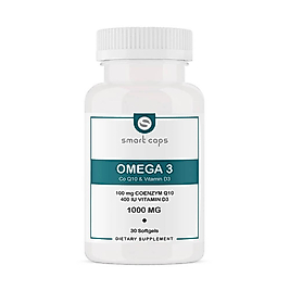 Smart Caps Omega 3 Koenzim Q10 & Vitamin D3 30 Softjel