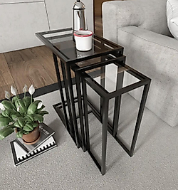 SİYAH DİKDÖRGEN C ZİGON ŞEFFAF CAM