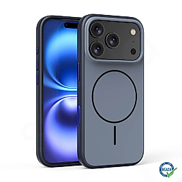 iPhone 17 Pro Uyumlu MagSafe Şarj Özellikli Spada Doppel Kılıf - Lacivert