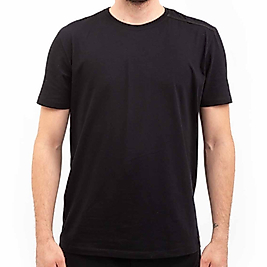 VAV WEAR Outdoor Kısa Kollu T-Shirt Basic Pamuklu Erkek BASETI03 - Siyah
