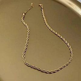 ÇELİK GOLD BURGU KOLYE