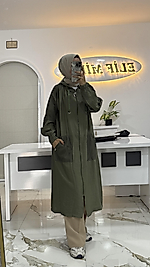 FİLE DETAYLI KAP HAKİ YEŞİL RENK