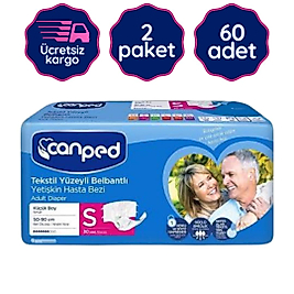 Canped Belbantlı Hasta Bezi Küçük(S) 30'lu 60 Adet