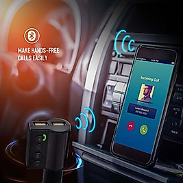 Bluetooth Araç Kiti Çift Usb Girişli FM Transmitter