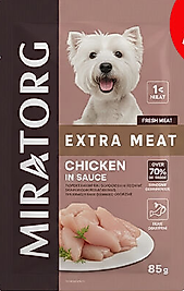 Miratorg Adult Mini Gravy Tavuk Etli Küçük Irk Köpek Yaş Maması 85 Gr