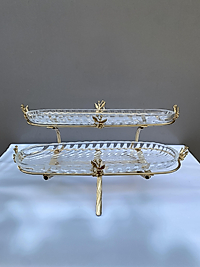 2 KATLI UZUN SUNUMLUK-KAHVALTILIK GOLD RENK