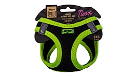 Doggie Havalı Dokuma Küçük Irk Neon Sarı Köpek Göğüs Tasması 2XS Boy 26-30 cm