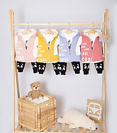 COOL BASKILI YELEKLİ 3'LÜ TAKIM