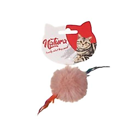 Natura Tüylü Peluş Top Kedi Oyuncağı (20 cm)