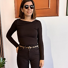 Kayık yaka acı kahve body