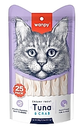 Wanpy Ton Balıklı ve Yengeçli Sıvı Kedi Ödül Maması 14 gr x 5'li
