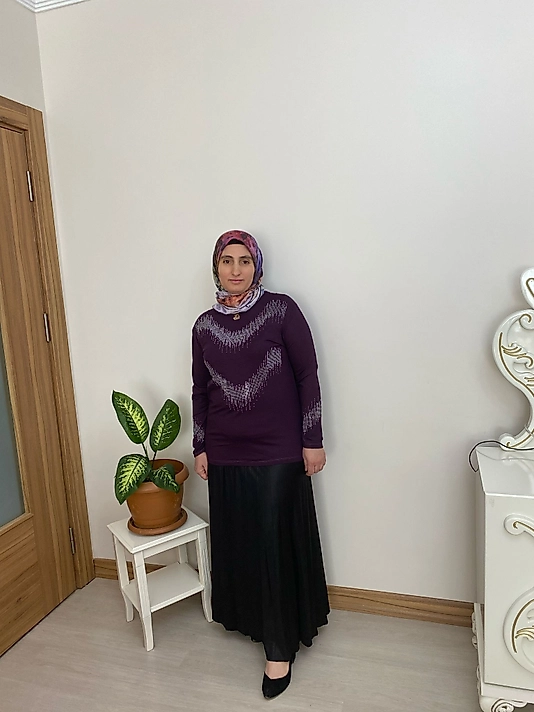 Anne Türlü Viskon Kumaş Taşlı Penye