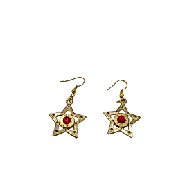 Red stars kısa küpe