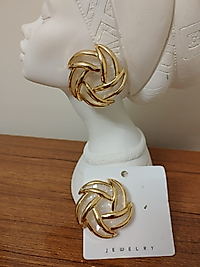 Gold Krem Marka Küpe