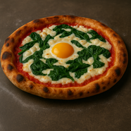 Spinat-Ei-Pizza