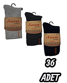 Kadın Sara Termal Çorap 36 Adet