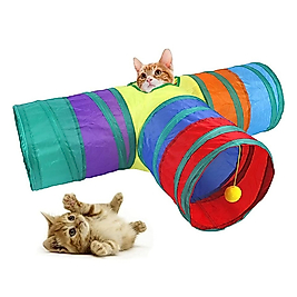 HAKDEMPET Üç Yollu Kedi Oyun Tüneli 80x23cm