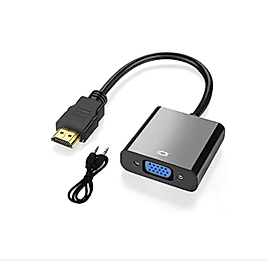 HDMI TO VGA DÖNÜŞTÜRÜCÜ - ÇEVİRİCİ + SES KABLOSU