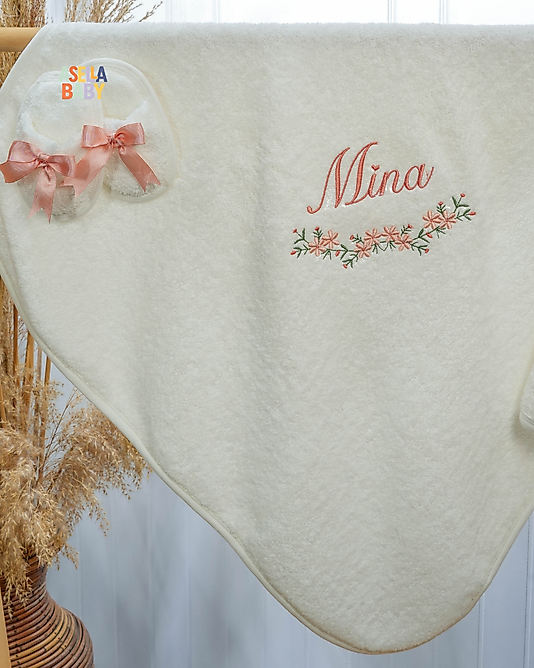 Asellakids Nakışlı Bornoz Seti