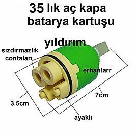 AÇ KAPA BATARYA KARTUŞU BATARYA İÇİ AYAKLI 35LIK KARTUŞ TAMİR TAKIMI SALMASTIRA KALİTE