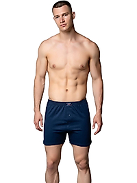 Sedef Yıldızı 1094 Erkek Penye Düz Renk Boxer Lacivert