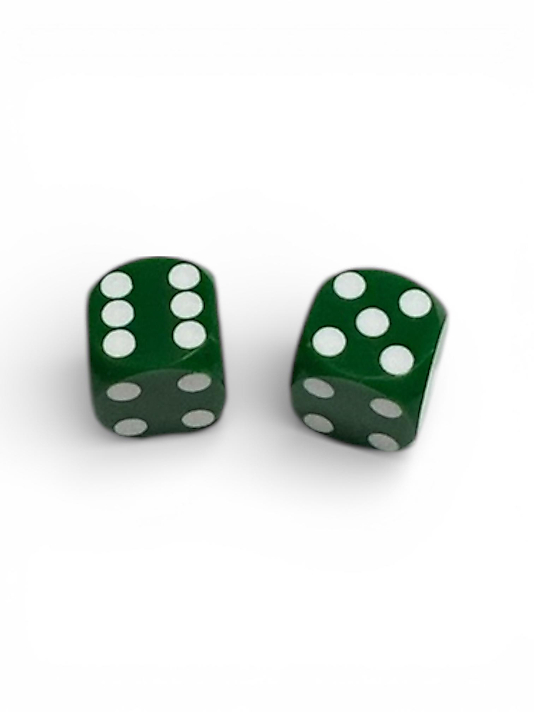 Green Opaque Backgammon Precision Dice