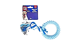 Playfull 4051 Halka Şeklinde İpli Plastik Köpek Diş Kaşıma Oyuncağı 18 cm
