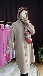 Krem rengi tensel tunik