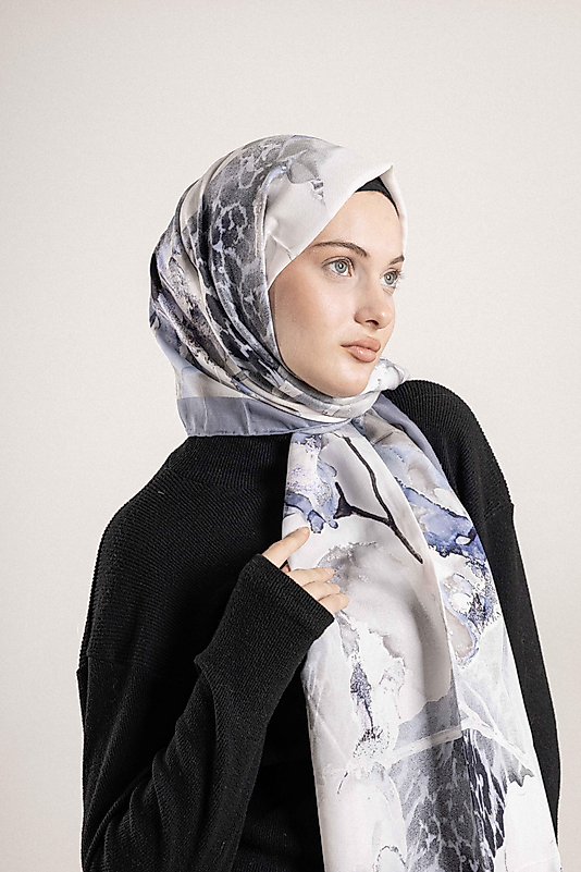 FLOOR İPEK ŞAL EL DİKİŞİ DESEN-1