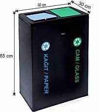 Döner Kapaklı Geri Dönüşüm Grubu 2'li İç Kovalı ( KDV DAHİL )