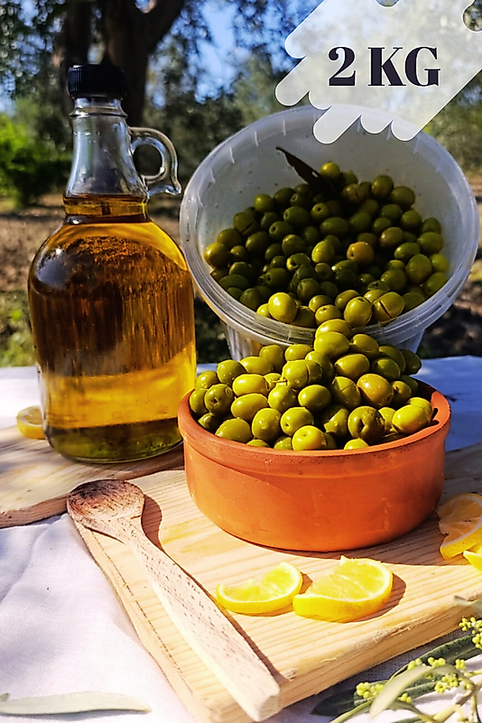 TAZE KIRMA İRİ YEŞİL ZEYTİN 2 KG
