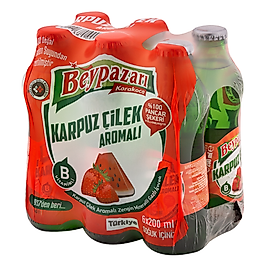 Beypazarı Karpuz Çilek Aromalı Maden Suyu 200 ml 6 Adet