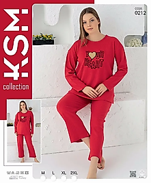 KSM Kadın Uzun Kollu Pijama Takımı 212