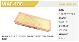 HAVA FİLTRESİ  BMW 5 E34 530I 535I (88-96)