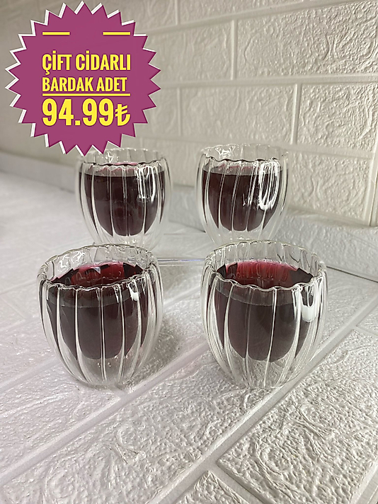 ÇİFT ÇİDARLI KULPSUZ BARDAK