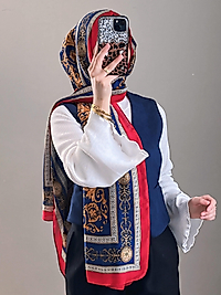 VERSACE VUAL İPEK ŞAL-BORDO