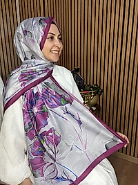 İpekseli Çiçek Desen Şal