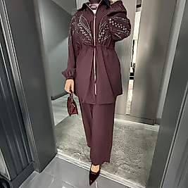 Taşlı takım /mürdüm