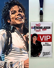 Michael Jackson BAD 1988 - Konser Yaka Kartı